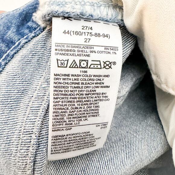 Gap Distressed Denim Jean Pencil Mini Skirt Size 4 NWT - Picture 3 of 5